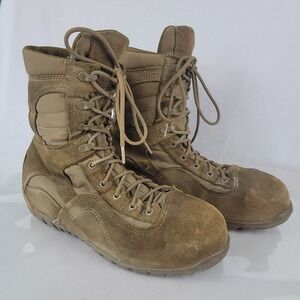 Belleville 533ST Mens Navy Flight Steel Toe Boots Coyote Brown Vibram 9.5 R